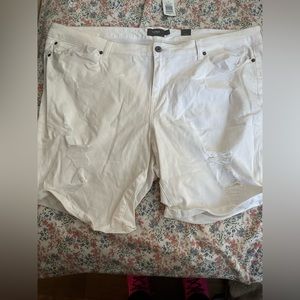 Brand new white jean shorts from torrid size 28